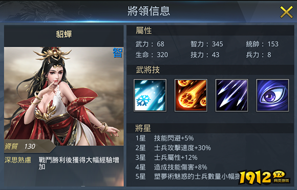 1912yx《三国奇兵》五星智将之貂蝉解析